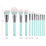 12 Light Blue Makeup Brushes